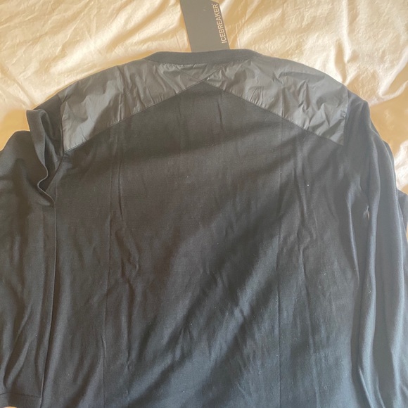 Icebreaker Mens Oasis GI Crewe Large NWT black - Picture 1 of 3